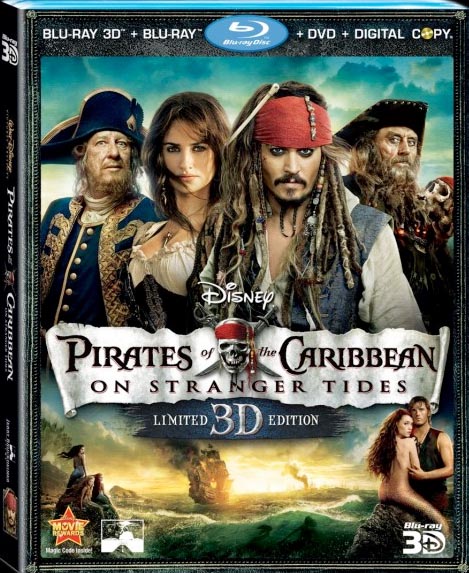 PIRATES OF THE CARIBBEAN ON STRANGER TIDES 5disc Bluray 3D